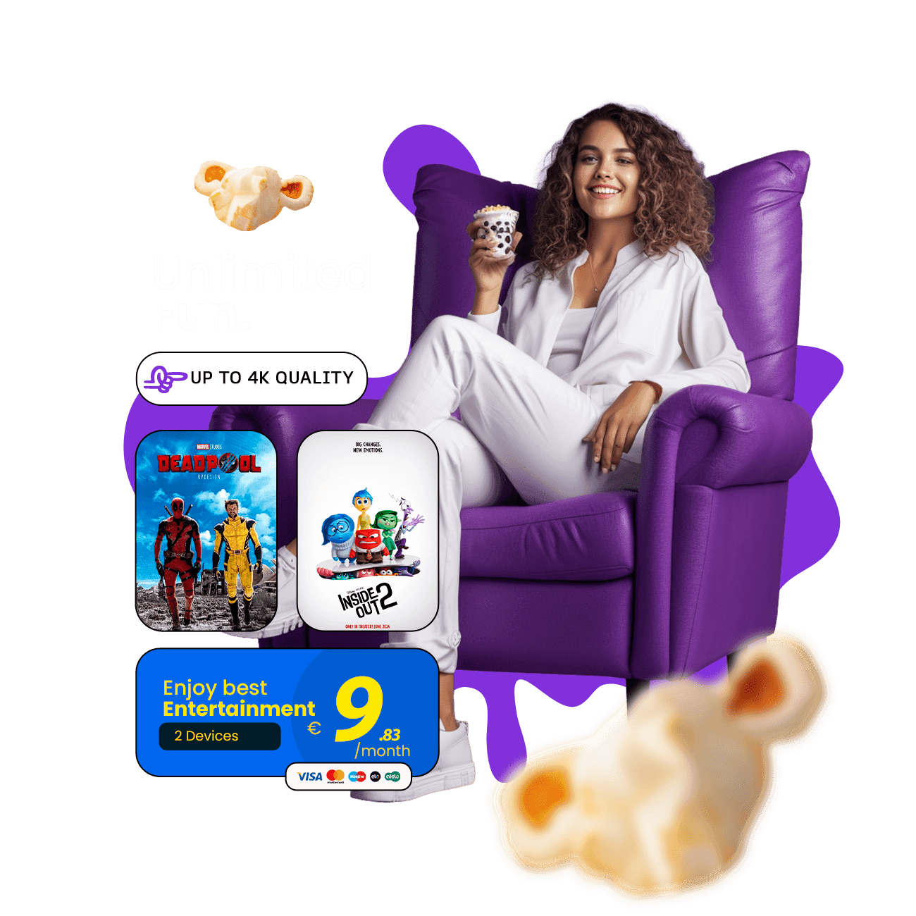 Enjoying 4K IPTV streaming on a comfortable armchair